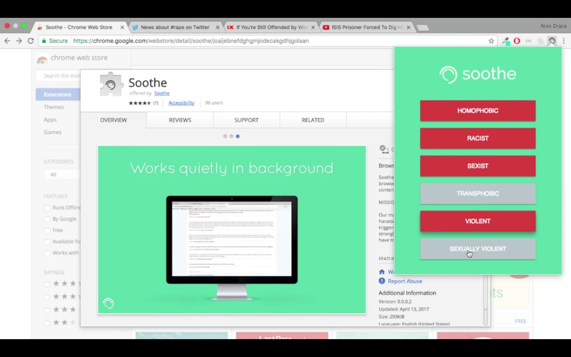 Screenshot: Soothe - Live Demo